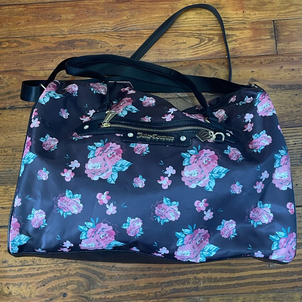 Juicy Couture weekender duffel bag Black floral